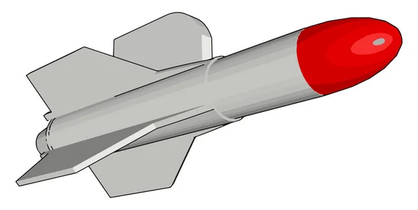 Cohete, ilustración, vector sobre fondo blanco . — Vector de stock