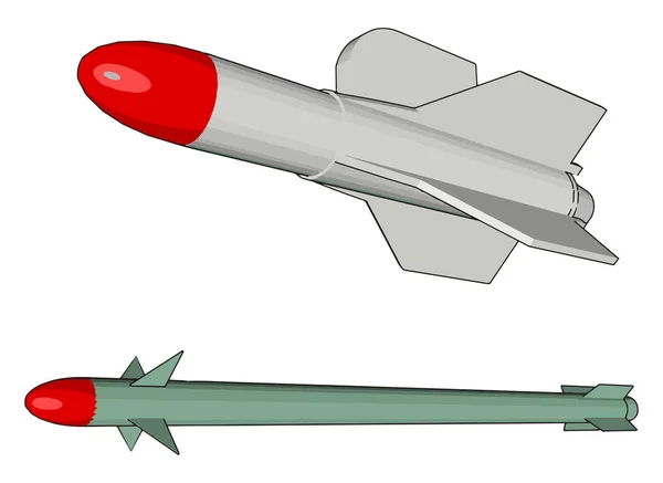 Raket, illustratie, vector op witte achtergrond. — Stockvector