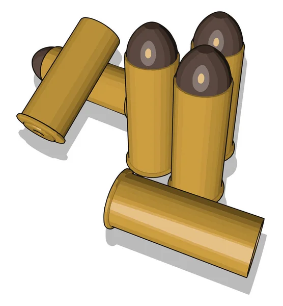 Bullets, illustration, vector on white background. — Stock Vector