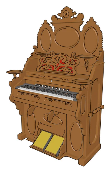 Piano, illustratie, vector op witte achtergrond. — Stockvector