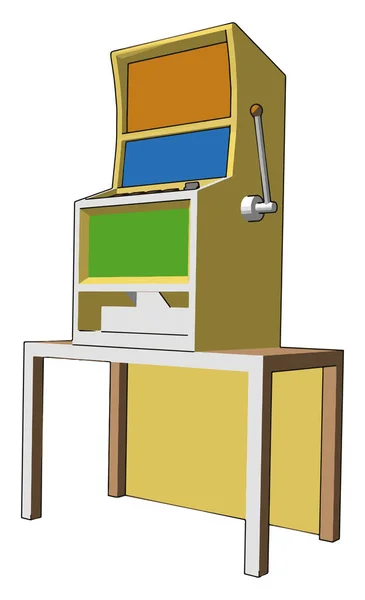 Spielautomat, Illustration, Vektor auf weißem Hintergrund. — Stockvektor