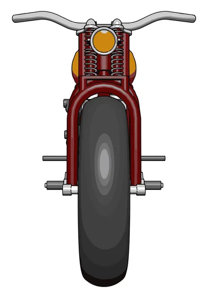 Red motorcycle, illustration, vector on white background. — Stock Vector