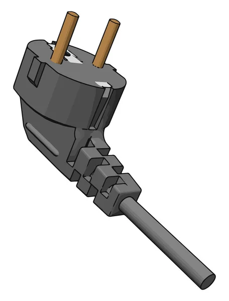 Cable de voltaje, ilustración, vector sobre fondo blanco . — Vector de stock