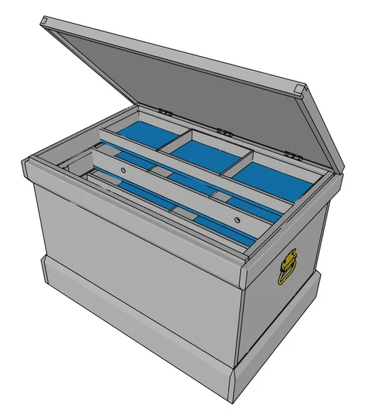 Caja blanca, ilustración, vector sobre fondo blanco . — Vector de stock