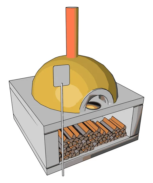 Amarillo owen, ilustración, vector sobre fondo blanco . — Archivo Imágenes Vectoriales