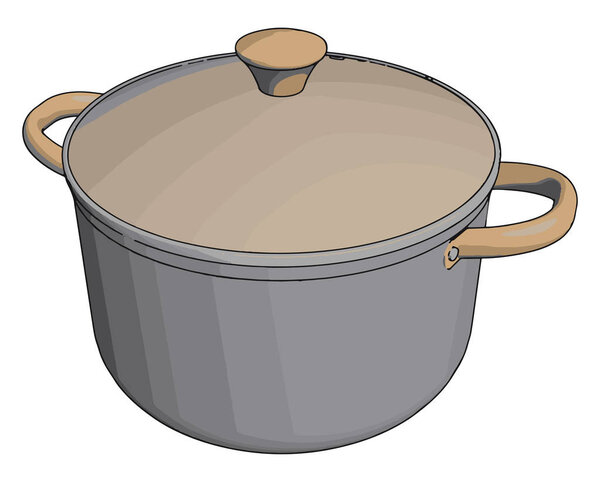 Посуда из серебра, иллюстрация, вектор на белом фоне
.