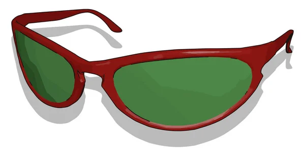 Gafas de sol rojas, ilustración, vector sobre fondo blanco. — Vector de stock