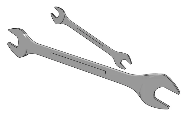 Wrench, illustration, vector on white background. — Stock Vector