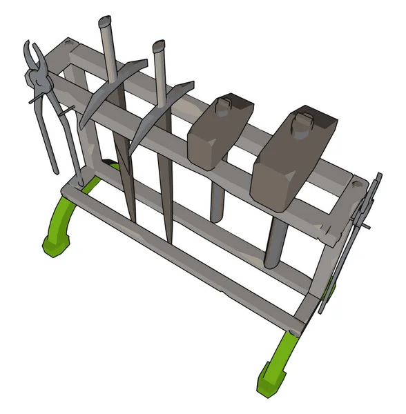 Platz für Werkzeuge, Illustration, Vektor auf weißem Hintergrund. — Stockvektor
