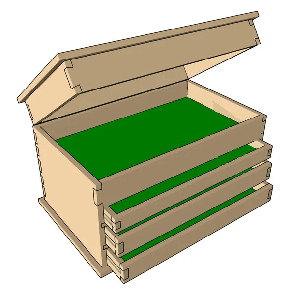 Großer Werkzeugkasten, Illustration, Vektor auf weißem Hintergrund. — Stockvektor