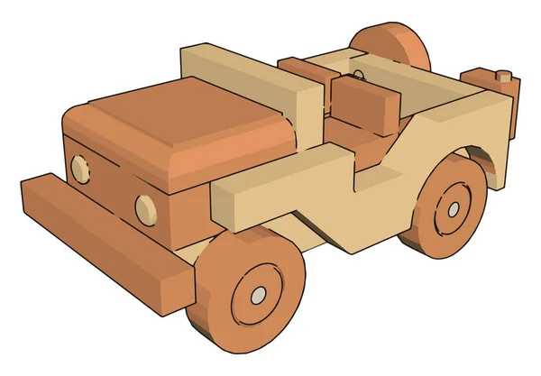 Джип игрушка, иллюстрация, вектор на белом фоне . — стоковый вектор
