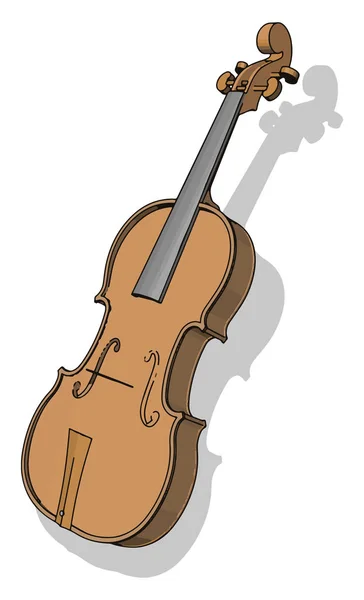 Contrabass, illustration, vector on white background. — 스톡 벡터