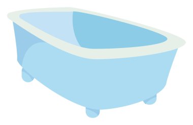 Küvet, illüstrasyon, beyaz arkaplan vektörü.