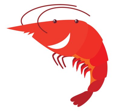 Mutlu yengeç, illüstrasyon, beyaz arkaplanda vektör.