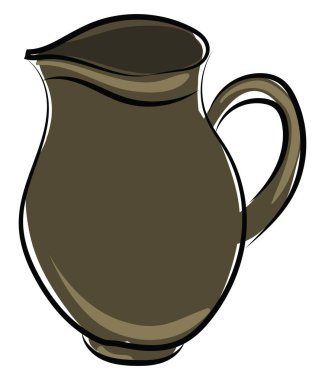 Beyaz arka planda sürahi, illüstrasyon, vektör.