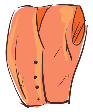 Turuncu yelek, illüstrasyon, beyaz arka plan vektör.