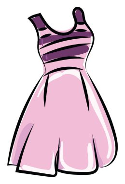 Pembe elbiseler, illüstrasyon, beyaz arka plan üzerinde vektör.