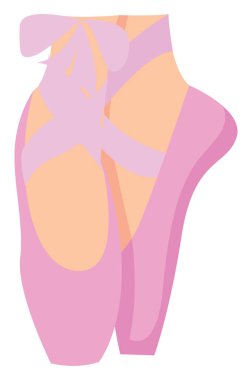 Pembe ayakkabılar, illüstrasyon, beyaz arkaplanda vektör.