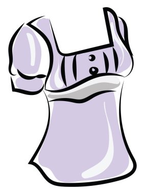 Mor gömlek, illüstrasyon, beyaz arkaplanda vektör.