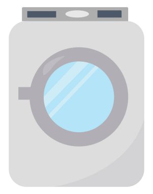 Çamaşır makinesi, illüstrasyon, beyaz arkaplan üzerindeki vektör.