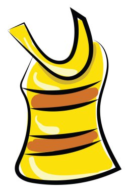 Sarı mayo, illüstrasyon, beyaz arka plan vektör.