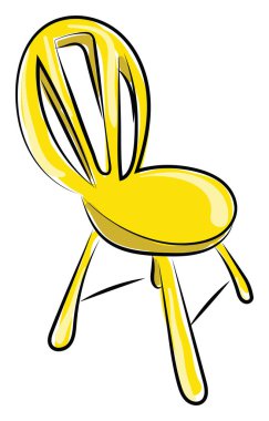 Sarı sandalye, illüstrasyon, beyaz arkaplan üzerindeki vektör.
