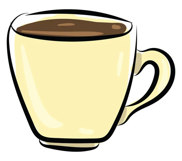 Tasse de café, illustration, vecteur sur fond blanc. — Image vectorielle