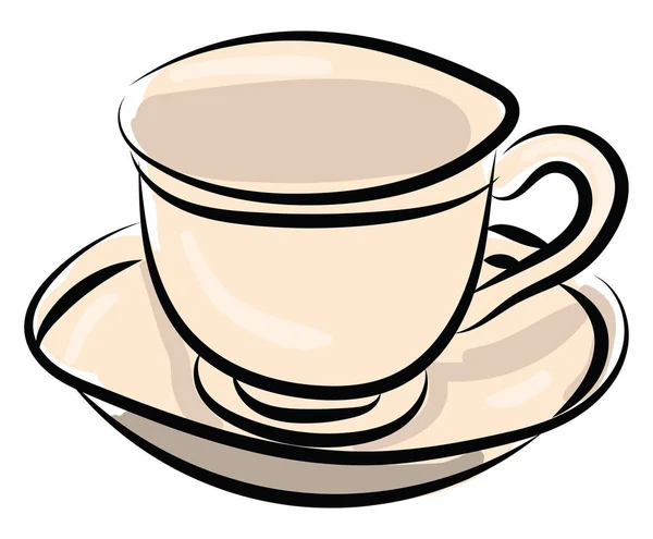 Kopje koffie, illustratie, vector op witte achtergrond. — Stockvector