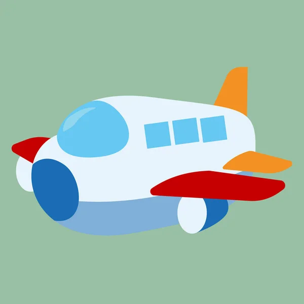 Fat airplane, illustration, vector on white background. — Stock Vector