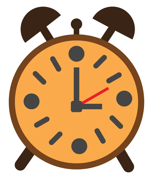 Reloj naranja, ilustración, vector sobre fondo blanco. — Vector de stock