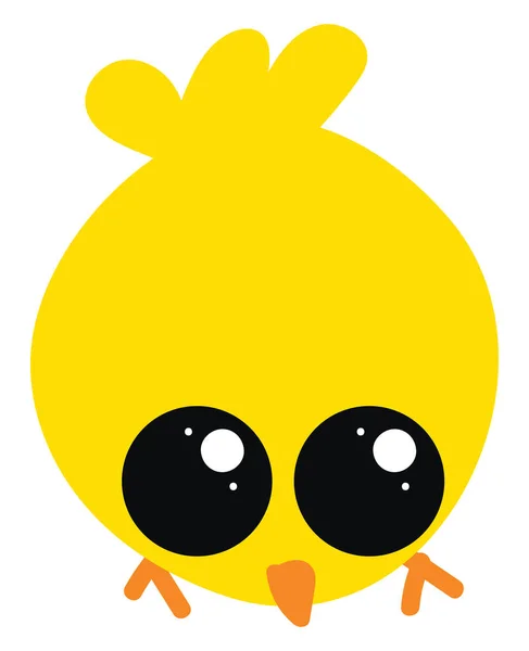 Baby gele Chick, illustratie, vector op witte achtergrond. — Stockvector