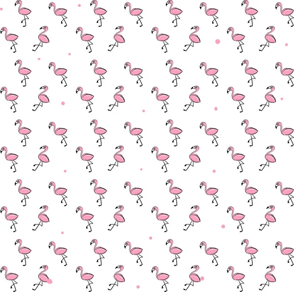 Flamingo behang, illustratie, vector op witte achtergrond. — Stockvector