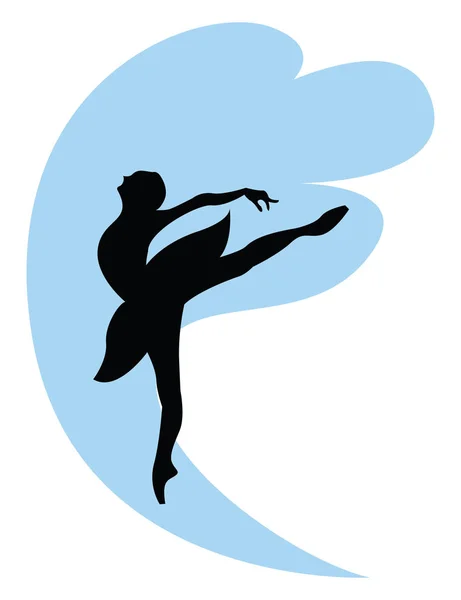 Danse de ballerine, illustration, vecteur sur fond blanc . — Image vectorielle