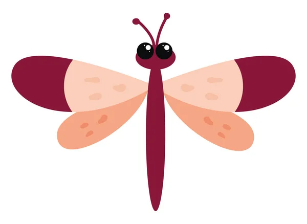 Gyönyörű Fly, illusztráció, vektor fehér háttérben. — Stock Vector