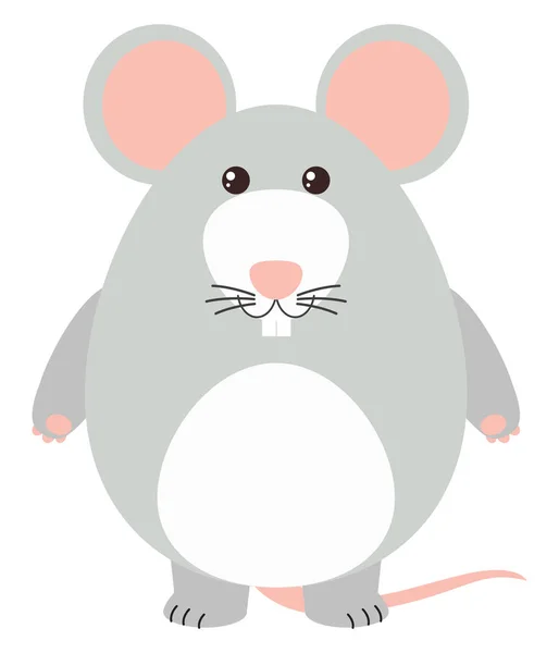 Mouse grande, ilustração, vetor sobre fundo branco . — Vetor de Stock