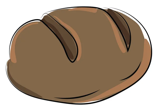Pan marrón, ilustración, vector sobre fondo blanco . — Vector de stock