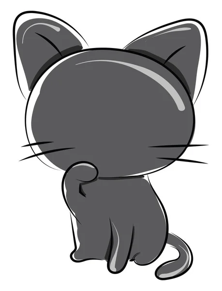 Cat with no face, illustration, vector on white background. — Stock Vector