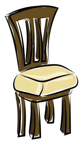 Kitchen chair, illustration, vector on white background. — Stock Vector