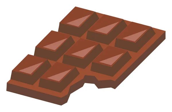 Comer chocolate, ilustración, vector sobre fondo blanco . — Vector de stock