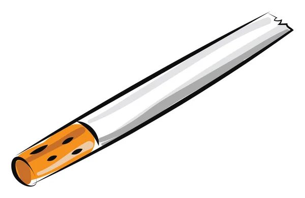 Cigarette, illustration, vecteur sur fond blanc. — Image vectorielle
