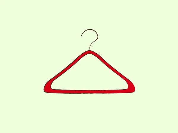 Rode hanger, illustratie, vector op witte achtergrond. — Stockvector