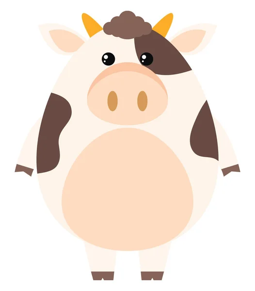 Gelukkige koe, illustratie, vector op witte achtergrond. — Stockvector