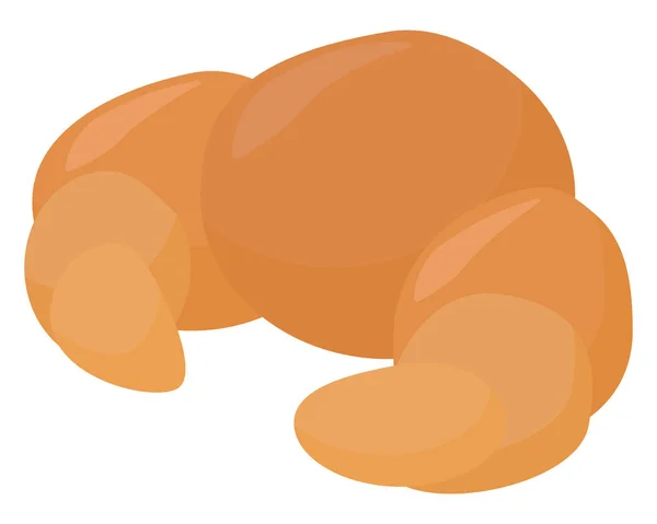 Croissant, illustratie, vector op witte achtergrond. — Stockvector