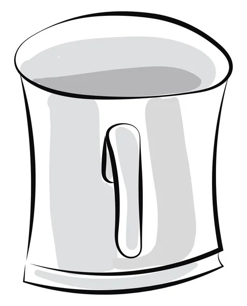 Zilveren Cup, illustratie, vector op witte achtergrond. — Stockvector