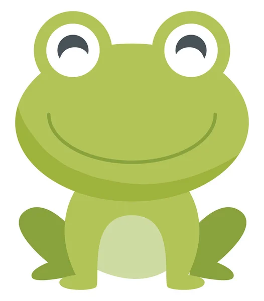可爱的青蛙，插图，白色背景的矢量. — 图库矢量图片
