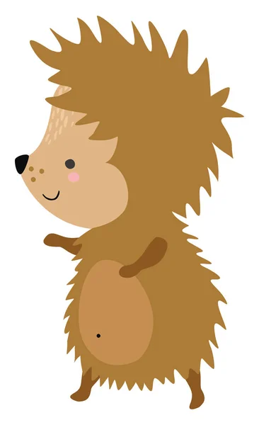 Cute hedgehog, illustration, vector on white background. — Stock Vector