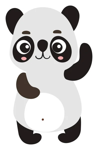 Söt Panda, illustration, vektor på vit bakgrund. — Stock vektor