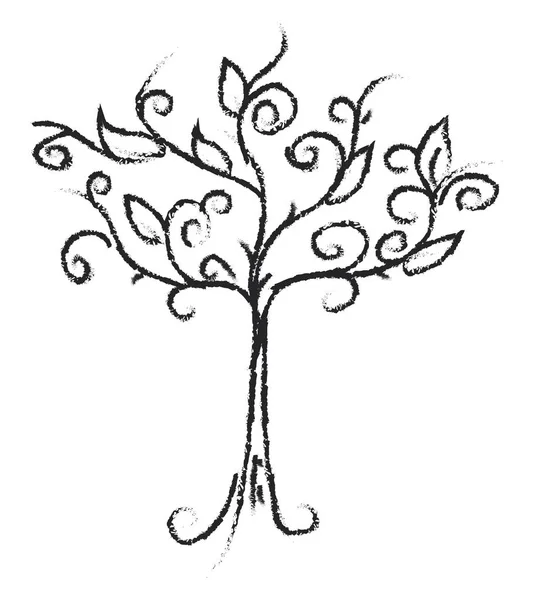 Arbre décoratif, illustration, vecteur sur fond blanc . — Image vectorielle