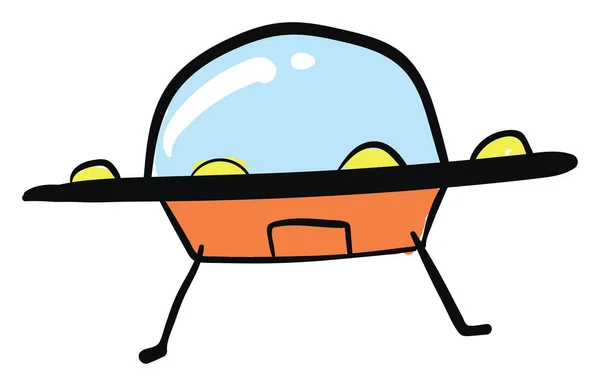 UFO, illustratie, vector op witte achtergrond. — Stockvector