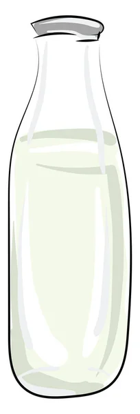 Fles water, illustratie, vector op witte achtergrond. — Stockvector